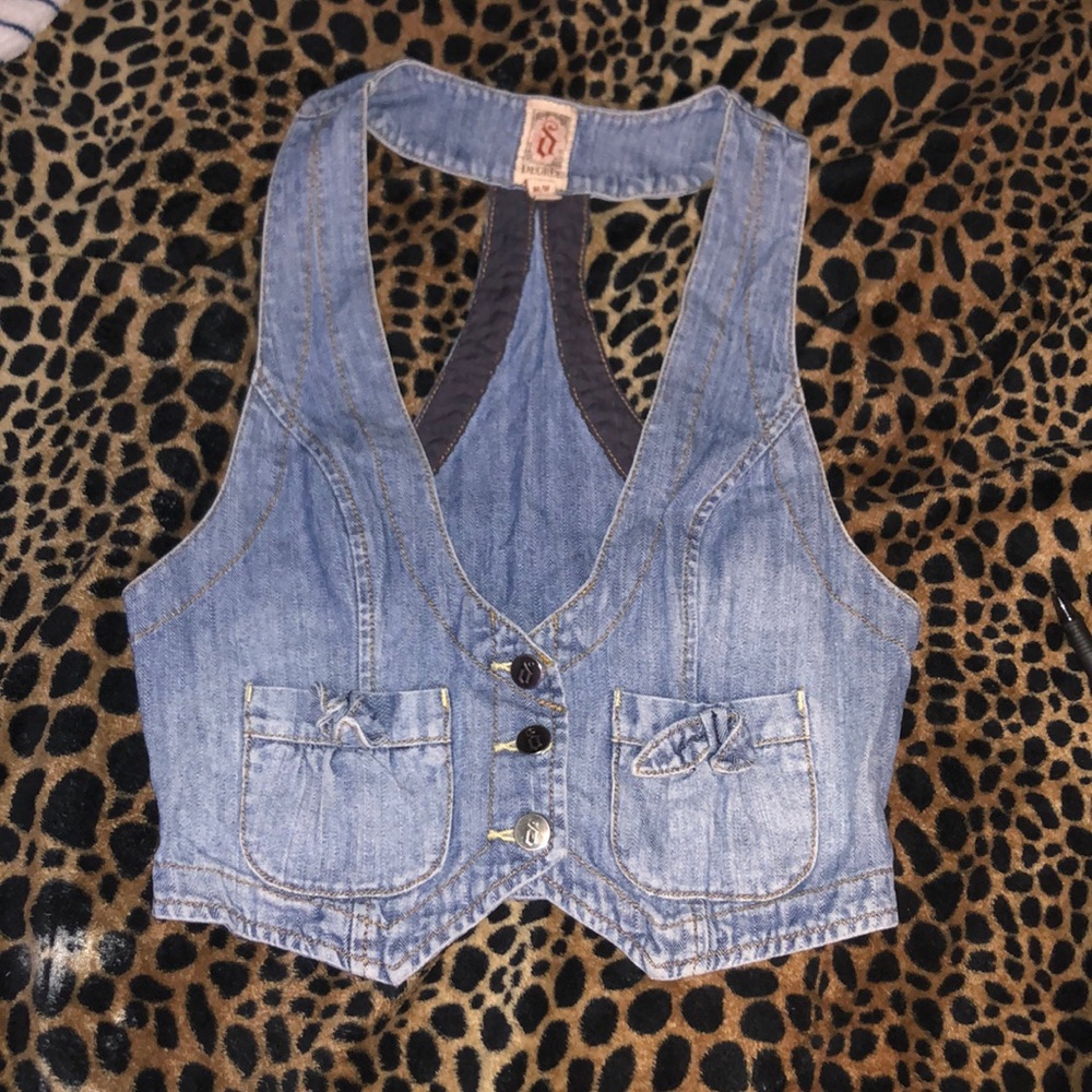 vintage denim vest